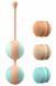 Вагинальные шарики Liebe Kewos &mdash; Peach/Mint, 5 шариков в комплекте, 15, 25, 35, 45 и 55 г