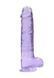 Фаллоимитатор Realrock Crystal Clear Dildo Realistic 9, фиолетовый, Фиолетовый