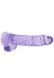 Фаллоимитатор Realrock Crystal Clear Dildo Realistic 9, фиолетовый, Фиолетовый