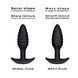 Анальная пробка Dorcel WAVY PLUG, диаметр 3 см, силикон, Черный