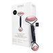 Ролер-масажер для обличчя та тіла з рожевим кварцом GESKE SmartAppGuided Rose Quartz Face & Body Roller 5in1 black, Темно-синій