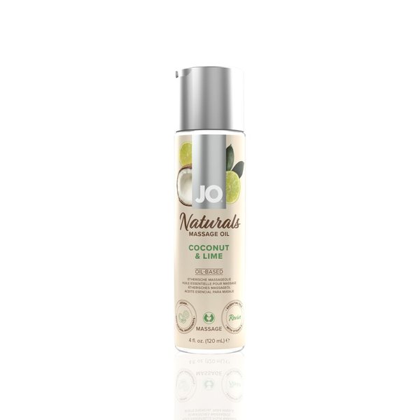 Массажное масло System JO – Naturals Massage Oil – Coconut & Lime с эфирными маслами (120 мл)