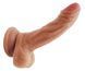 Фаллоимитатор с мошонкой на присоске из двухслойного силикона OYO - Dildo Double Layer Silicone YQW-040 (длина 16 см, диаметр 3 см), телесный