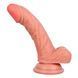 Фаллоимитатор с мошонкой на присоске из двухслойного силикона OYO - Dildo Double Layer Silicone YQW-040 (длина 16 см, диаметр 3 см), телесный