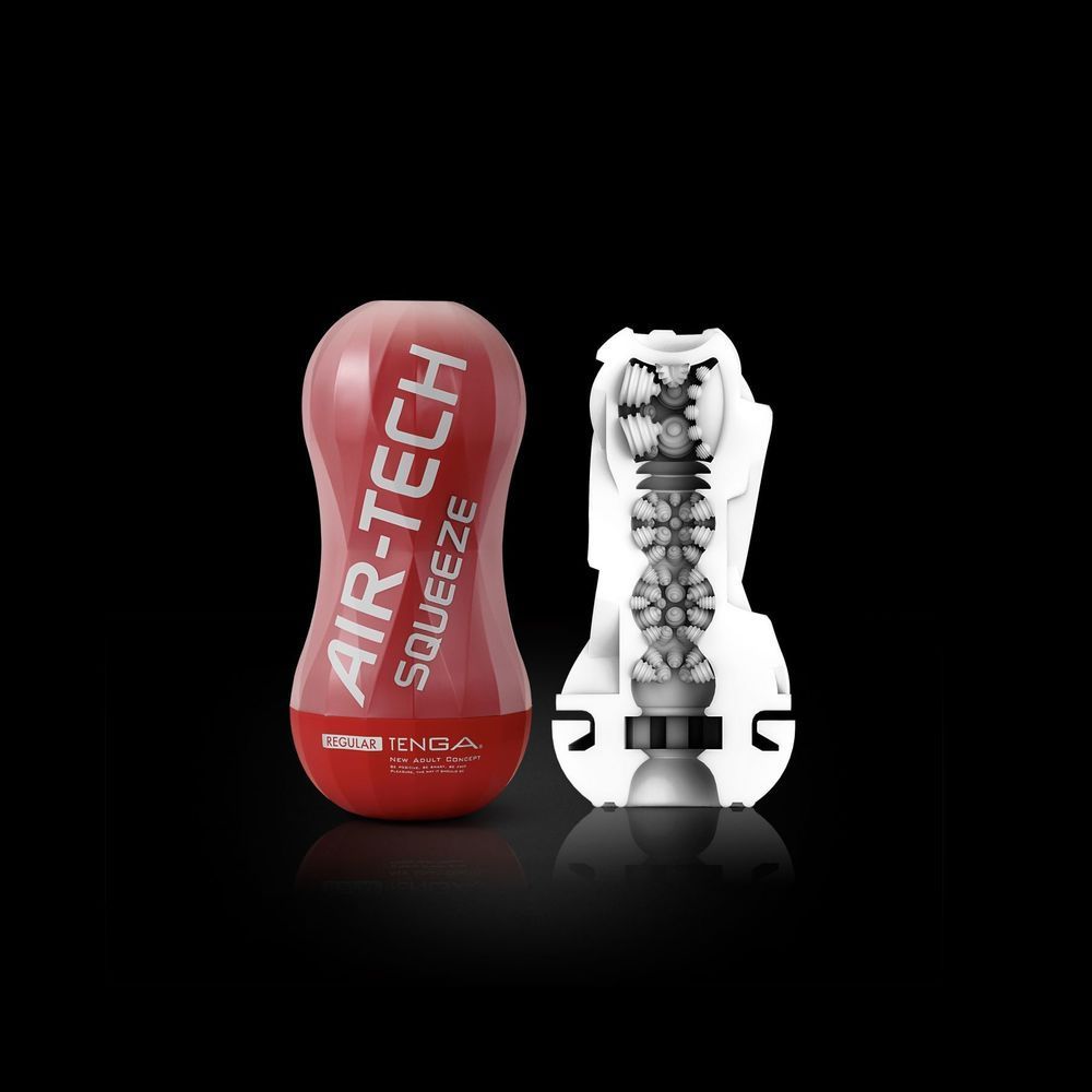 Мастурбатор Tenga Air-Tech Squeeze Regular, сжимаемый корпус, Красный