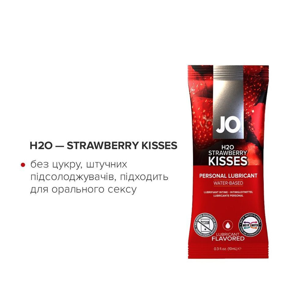 Набір змазок на водній основі System JO Four Play (8&times;10мл) Original, Agap&eacute;, Strawberry, Cotton Candy