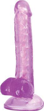 Фалоімітатор Realistic dildo A-Toys TOYFA Celiam &mdash; з мошонкою та присоскою, Фіолетовий