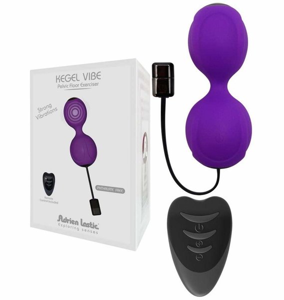 Вагінальні кульки з вібрацією Adrien Lastic Kegel Vibe Purple