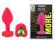 Силиконовая анальная пробка EGZO - Silicone Pink Heart Plug Green, size S, Розовый