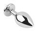Анальная пробка с кристаллом EGZO - Silver Round Plug Pink size M, Серебристый