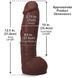 Фалоімітатор Doc Johnson The Realistic Cock ULTRASKYN - 12 Inch Hung with Balls Chocolate, Черный