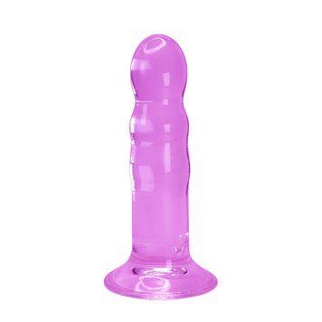 Фаллоимитатор Wooomy Blubber &mdash; гибкий и скользкий Jelly TPE, Фиолетовый