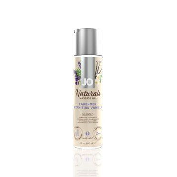 Масажна олія System JO &ndash; Naturals Massage Oil &ndash; Lavender & Vanilla з ефірними оліями (120 мл)