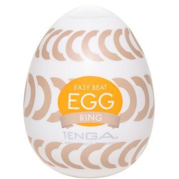 Мастурбатор-яйцо Tenga Egg Ring с ассиметричным рельефом, Белый