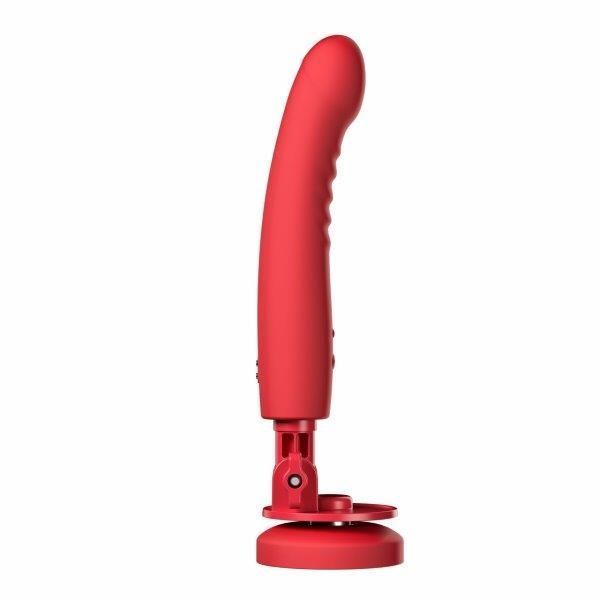Дилдо с вибрацией Lovense Mission 2 с технологией &laquo;Touch-Sense&raquo;, на присоске, Красный