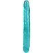 Фалоімітатор двосторонній Doc Johnson Crystal Jellies 12" Jr. Double Dong Teal, Блакитний