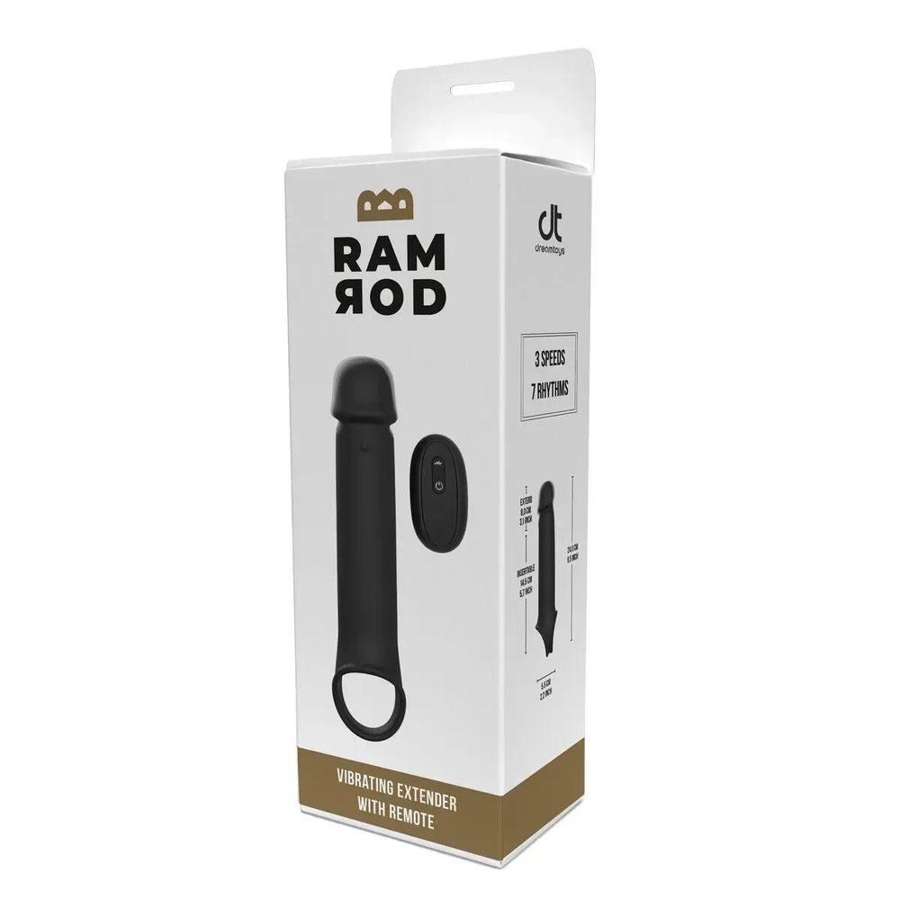 Вібронасадка на член, що подовжує DreamToys Ramrod з дистанційним керуванням