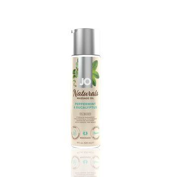 Масажна олія System JO - Naturals Massage Oil - Peppermint&Eucalyptus з ефірними оліями (120 мл)