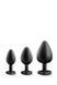 Набір анальних пробок із червоними кристалами Luxe Bling Plugs Trainer Kit, Черный