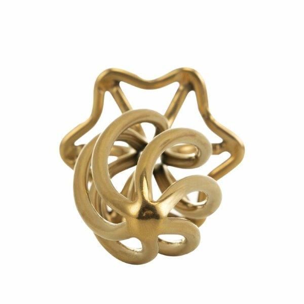 Анальная пробка Lockink Sevanda Hollow Spiral Anal Plug L, золотая, Золотой