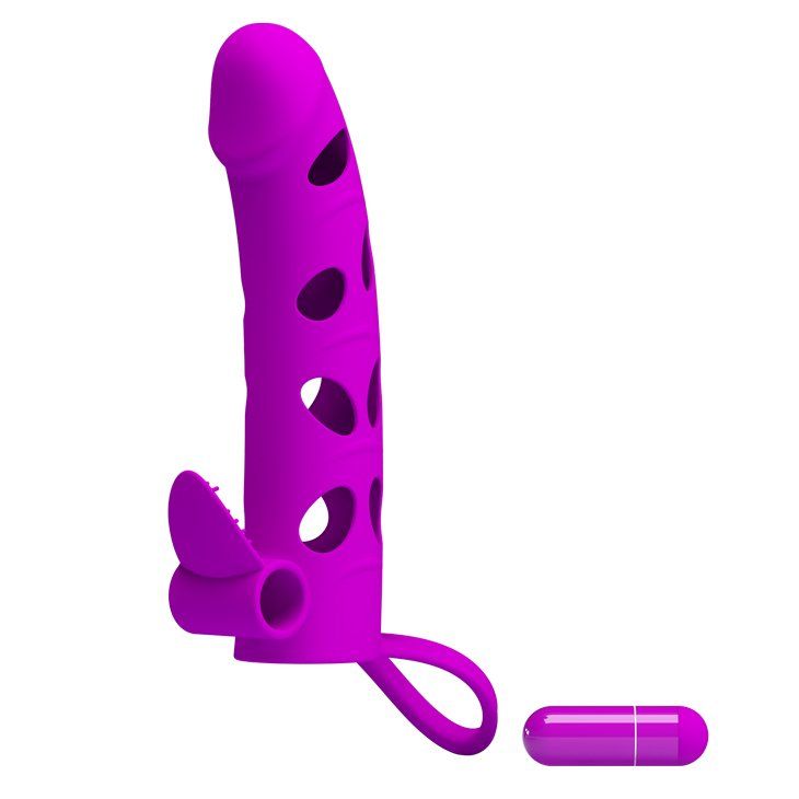 Насадка на пенис с вибрацией Pretty Love Purple