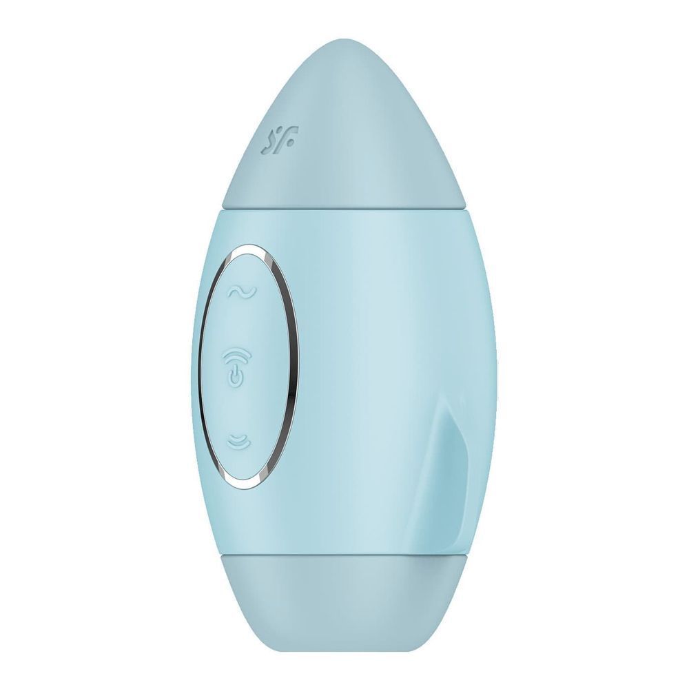 Симулятор орального секса для женщин с вибрацией Satisfyer Mission Control, голубой, Голубой