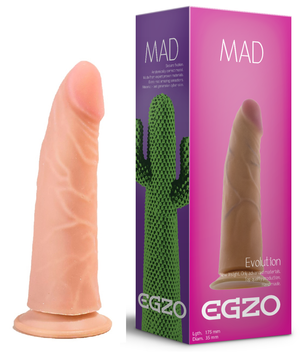 Фаллоимитатор EGZO Ciberskin D003 (17,5 см х 3,5 см ), телесный