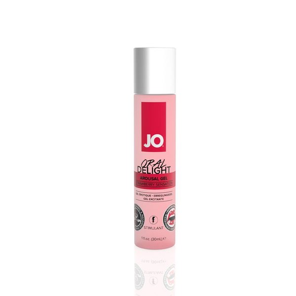 Гель для оральних пестощів System JO Oral Delight - Strawberry Sensation (30 мл), ефект холод-тепло