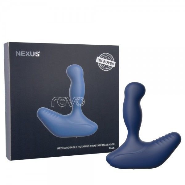 Масажер простати Nexus Revo New Blue з головкою, що обертається, макс. діаметр 3,2 см