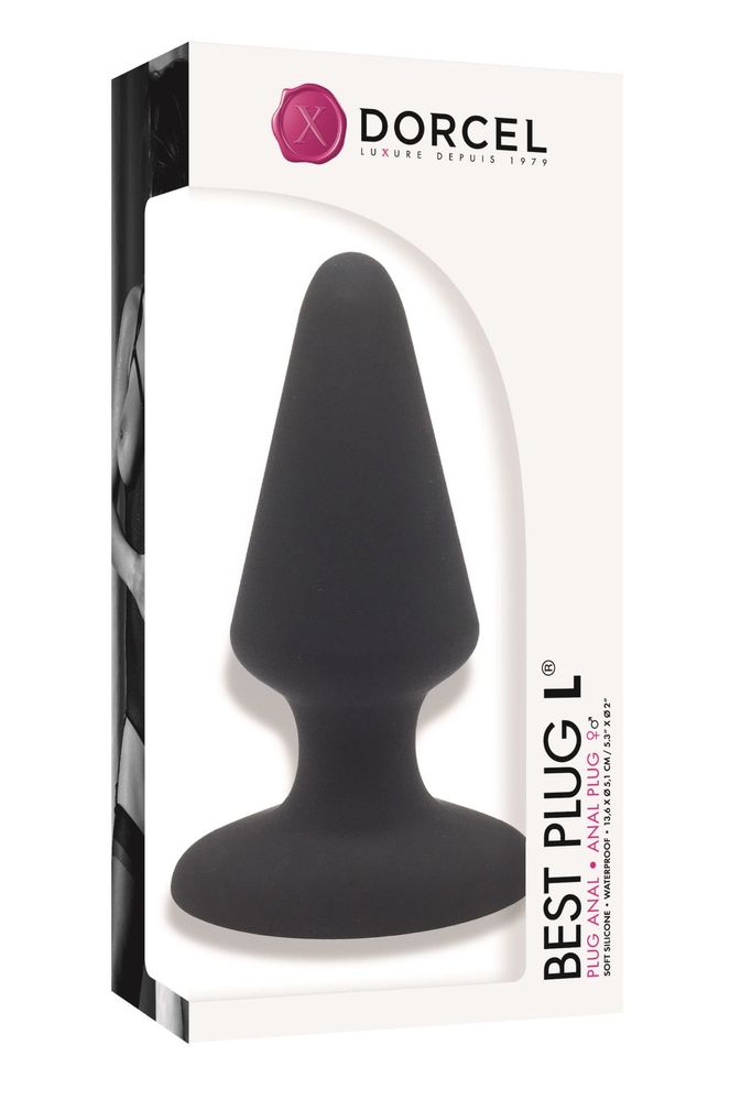 Анальний корок Dorcel Best Plug L м'який soft-touch силікон, макс. діаметр 5,1см
