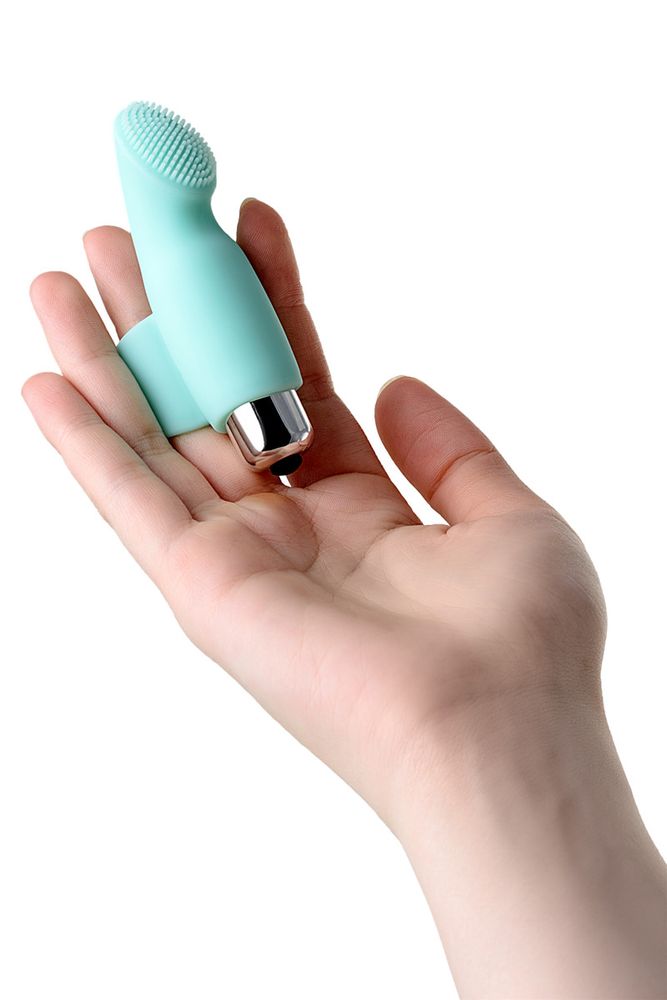 Вібронасадка на палець для кліторальної стимуляції JOS Bliss, силікон, м'ятна, 9 см