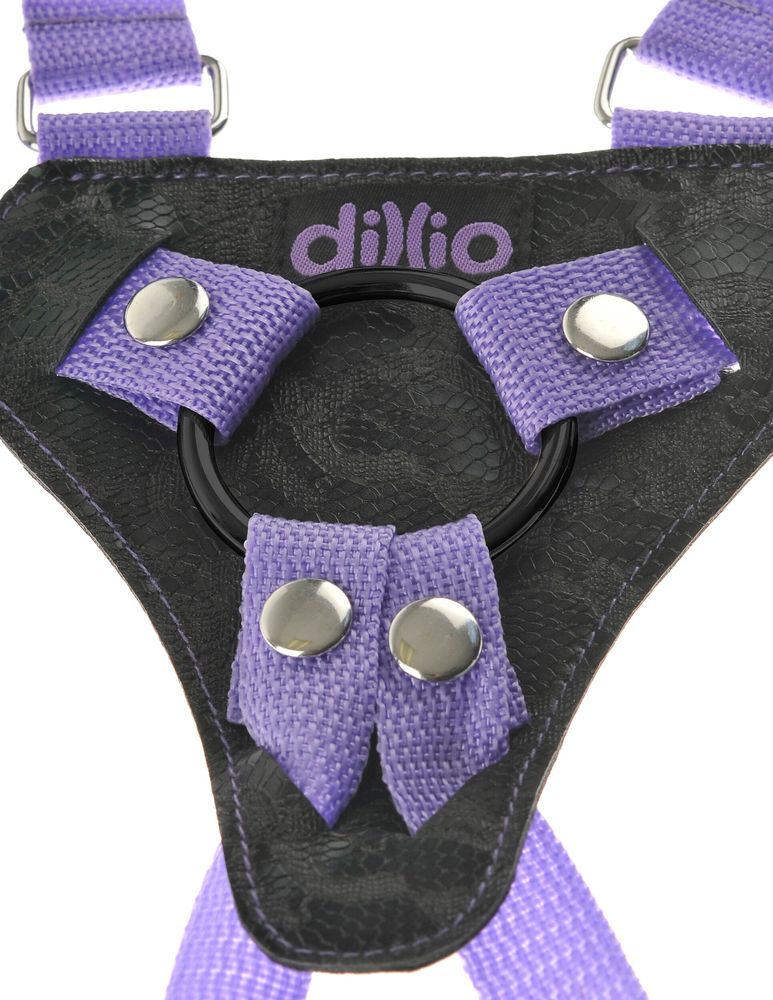 Женский страпон Dillio 7" Strap-On Suspender Harness Set от Pipedream