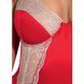 Корсет с пажами LORAINE CORSET red L/XL - Passion Exclusive, трусики
