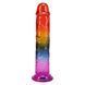 Фаллоимитатор Doc Johnson Crystal Jellies - 8.5 Inch Сlassic Dong - Rainbow