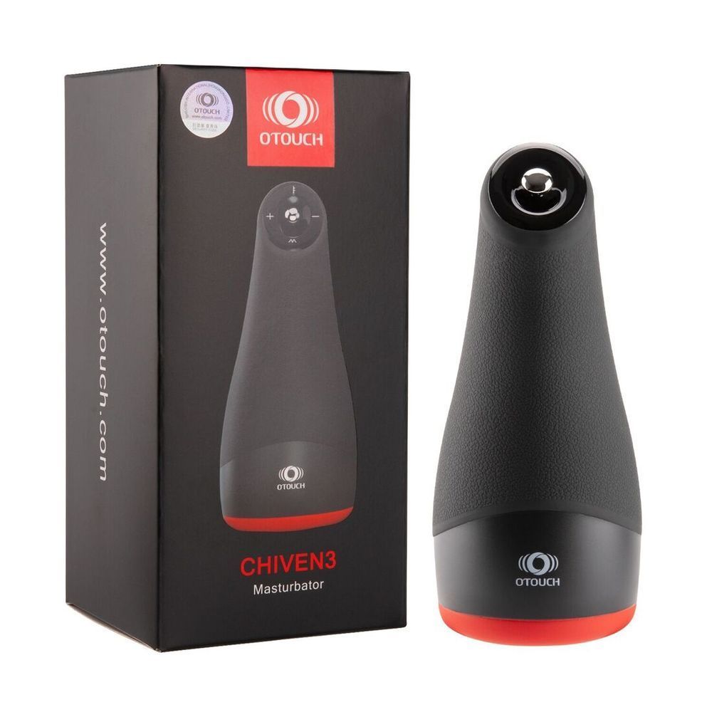 Преміальний мастурбатор Otouch CHIVEN 3, 6 режимів, 3 рівні інтенсивності, підігрів, джойстик, Черно-красный