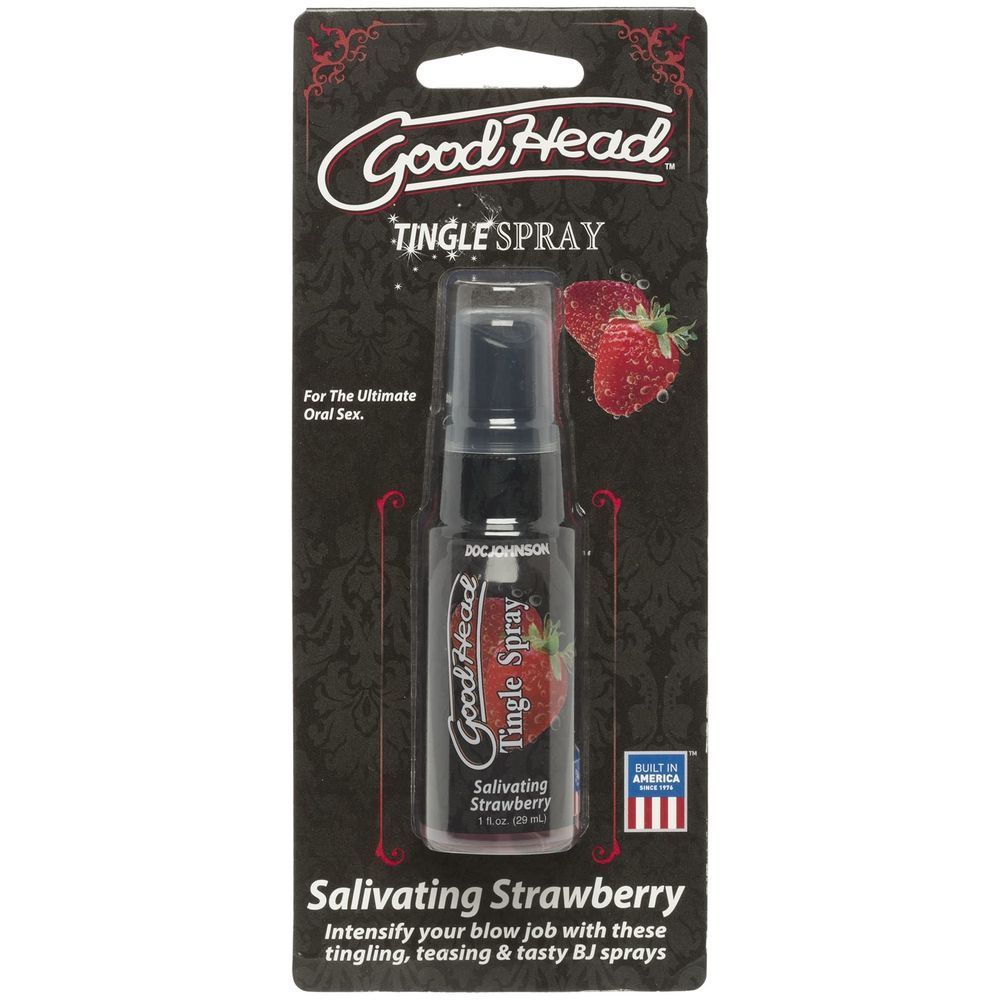 Спрей для минета Doc Johnson GoodHead Tingle Spray &ndash; Strawberry (29 мл) со стимулирующим эффектом, 29 ml, Клубника