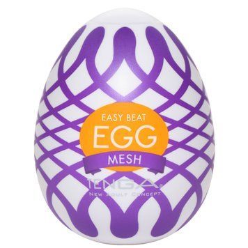 Мастурбатор-яйцо Tenga Egg Mesh с сетчатым рельефом, Белый