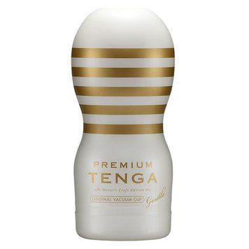 Мастурбатор Tenga Premium Original Vacuum Cup GENTLE (глубокая глотка) с вакуумной стимуляцией, Белый