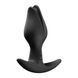 Анальна пробка Fun Factory BOOTIE FEM Black, у вигляді бутона, діаметр 2,9 см, тонкий обмежувач, Черный