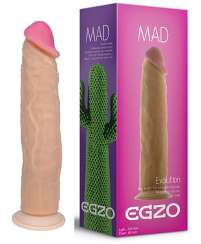 Фаллоимитатор EGZO Ciberskin D005 ( 23 см х 4,5 см ), телесный