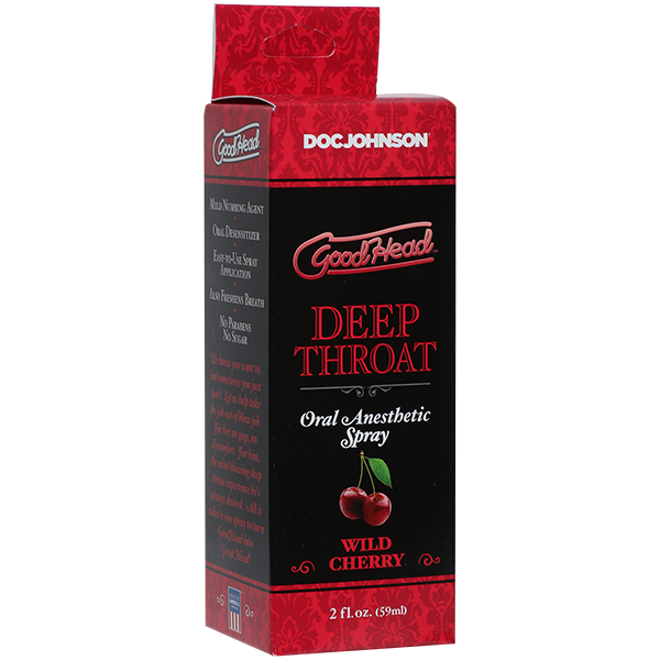 Спрей для мінету Doc Johnson GoodHead DeepThroat Spray – Wild Cherry 59 мл для глибокого мінету