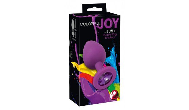 Анальна пробка Colorful Joy Jewel Purple Plug Medium від Orion