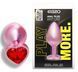 Анальная пробка с кристаллом EGZO - Pink Perl Heart Plug Red, size S, Розовый