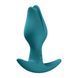 Анальна пробка Fun Factory BOOTIE FEM Bottle Green, у вигляді бутона, діаметр 2,9 см, тонкий обмежувач, Бирюзовый