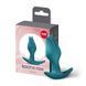 Анальна пробка Fun Factory BOOTIE FEM Bottle Green, у вигляді бутона, діаметр 2,9 см, тонкий обмежувач, Бирюзовый