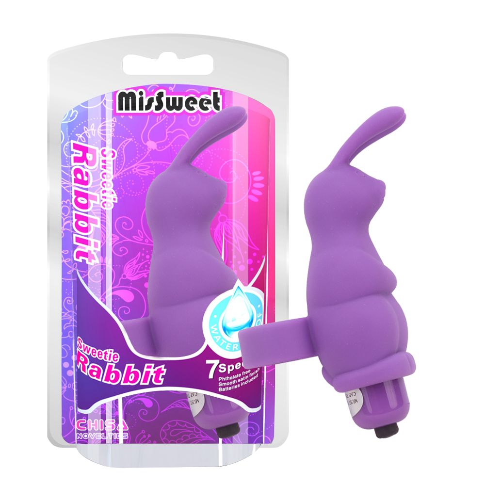 Насадка на палец - MisSweet Sweetie Rabbit Finger Vibrator Purple