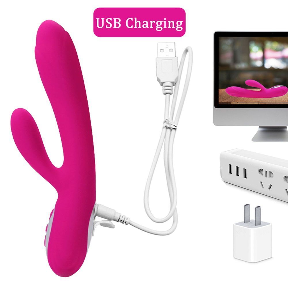 Вибратор Joker Heating Double Vibrating Massage Stick, Розовый