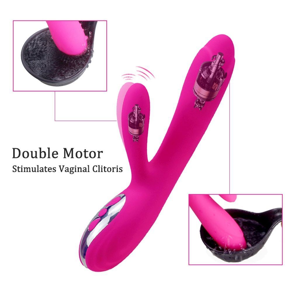 Вибратор Joker Heating Double Vibrating Massage Stick, Розовый