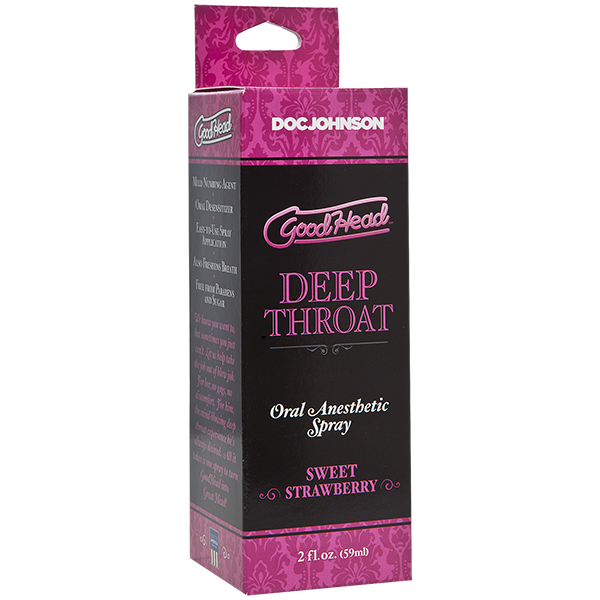 Спрей для минета Doc Johnson GoodHead DeepThroat Spray – Sweet Strawberry 59 мл для глубокого минета