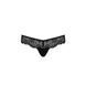 Мереживні трусики з атласним бантиком Naja Thong black S/M - Passion